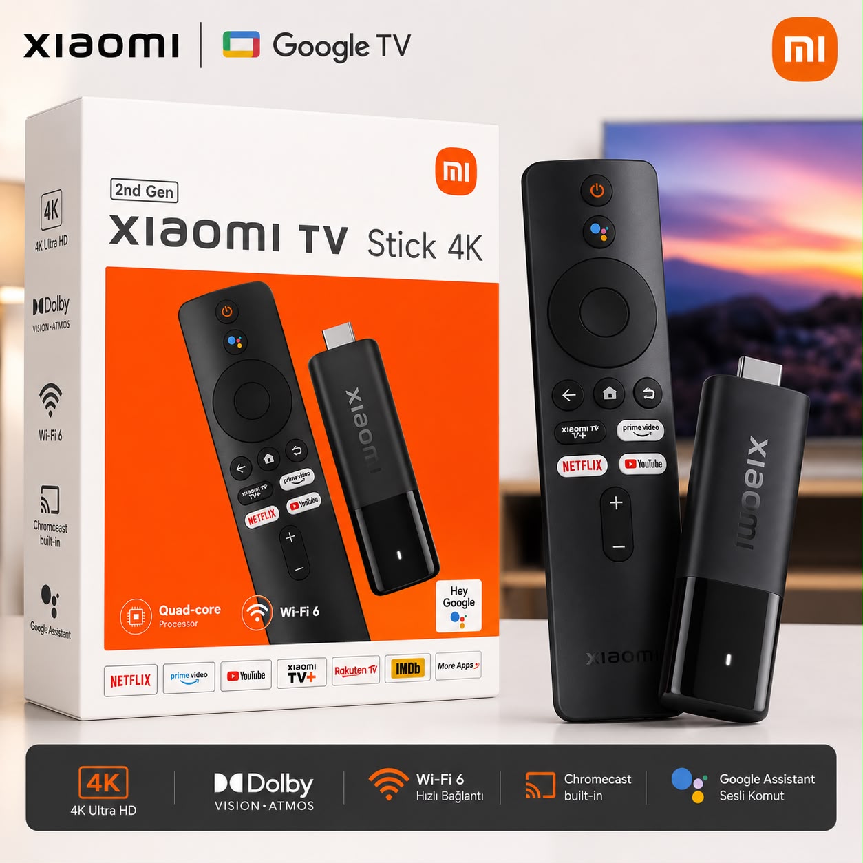 Xiaomi Mi TV Stick 4K 2. Nesil Yeni - Görsel 2