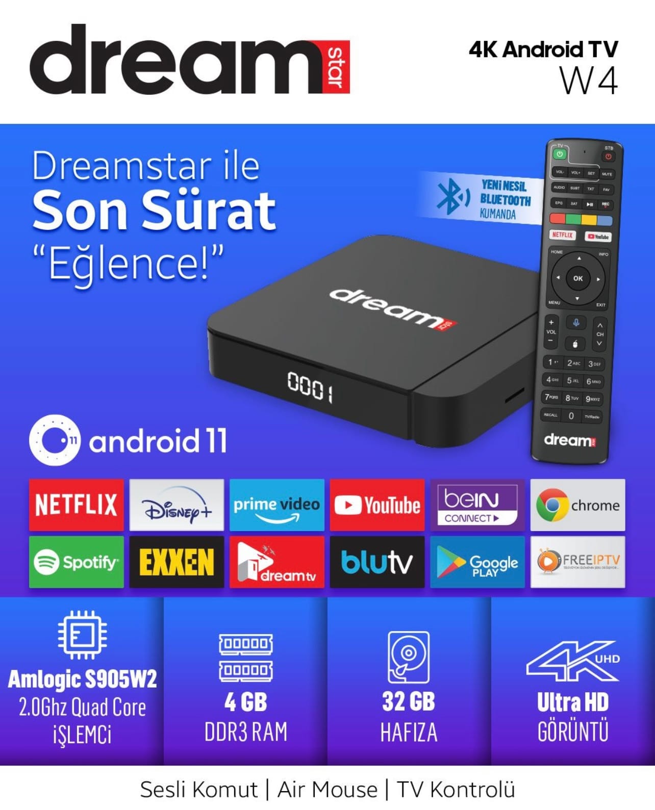 Dreamstar W4 Android Box 2023 - Görsel 3