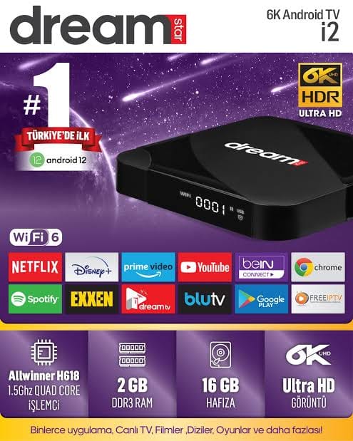 Dreamstar i2 6K Tv Box Android 12 - Görsel 3
