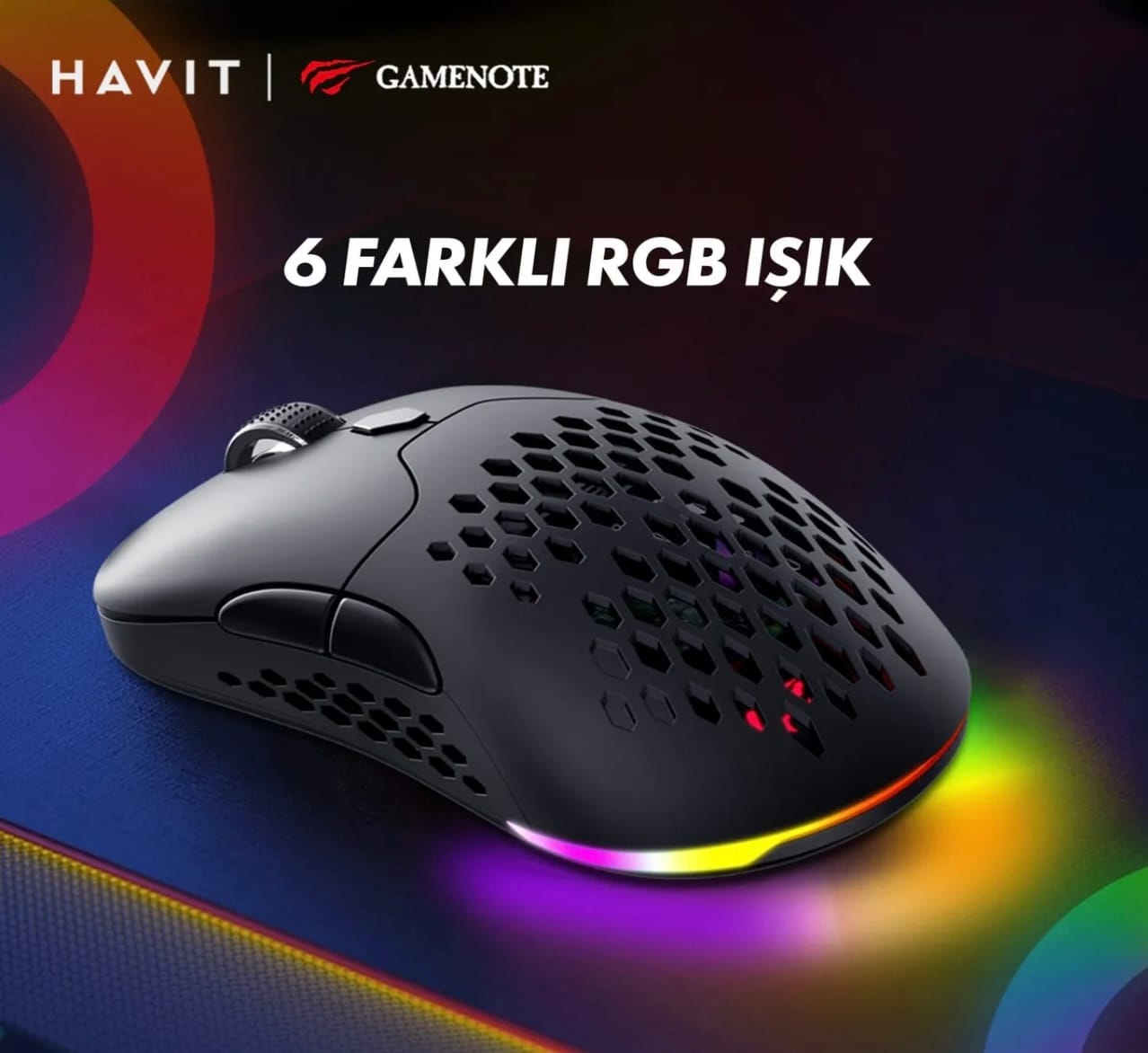 HAVİT GAMENOTE MS963WB RGB WİRELESS KABLOSUZ MODÜLER PROFESYONEL GAMİNG MOUSE - Görsel 7