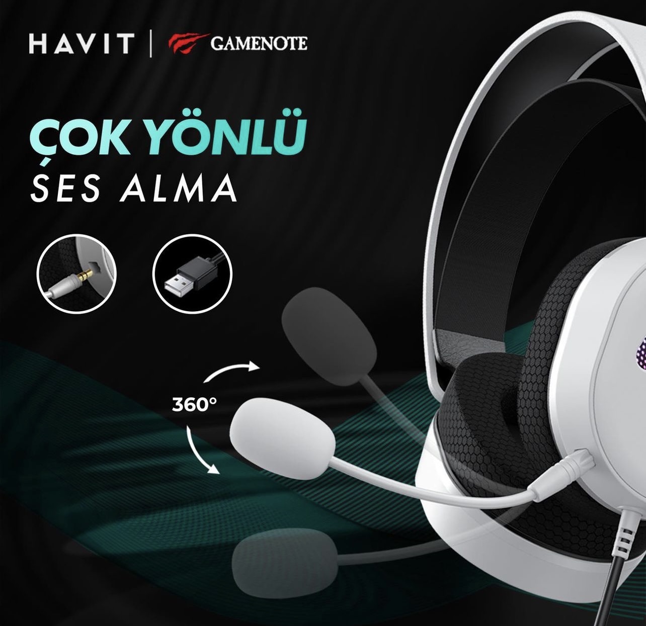 HAVIT GAMENOTE H2038U Rgb 7.1 Usb MİKROFONLU OYUNCU KULAKLIĞI.. - Görsel 3