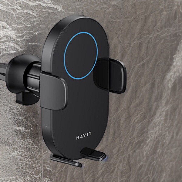 HAVİT W3018 WIRELESS SİYAH ARAÇ HIZLI ŞARJ CİHAZI TELEFON TUTACAĞI