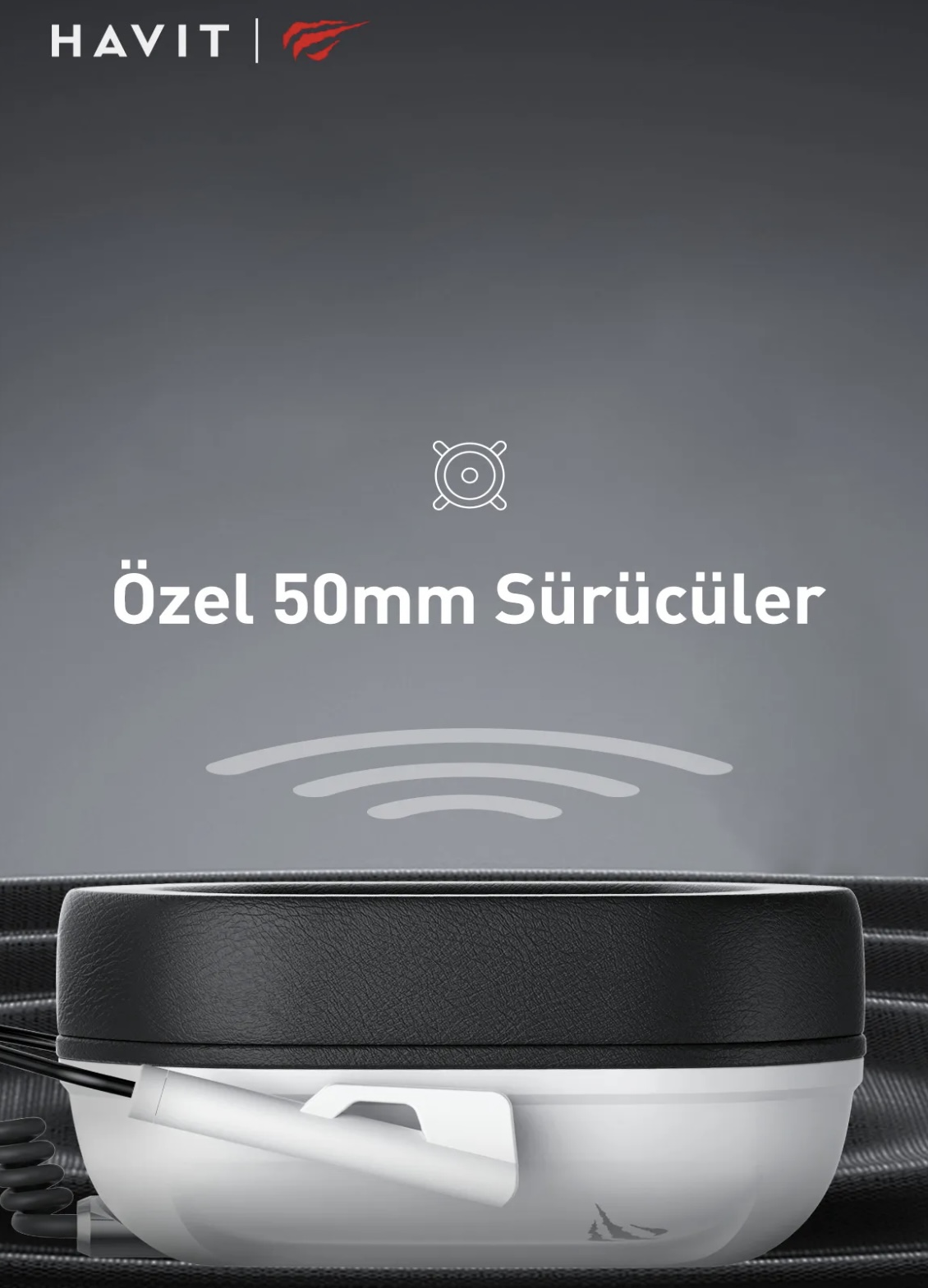 HAVİT GAMENOTE H2033D Mikrofonlu 50mm Speaker Gaming Kulaklık 3.5mm Jack - Görsel 6