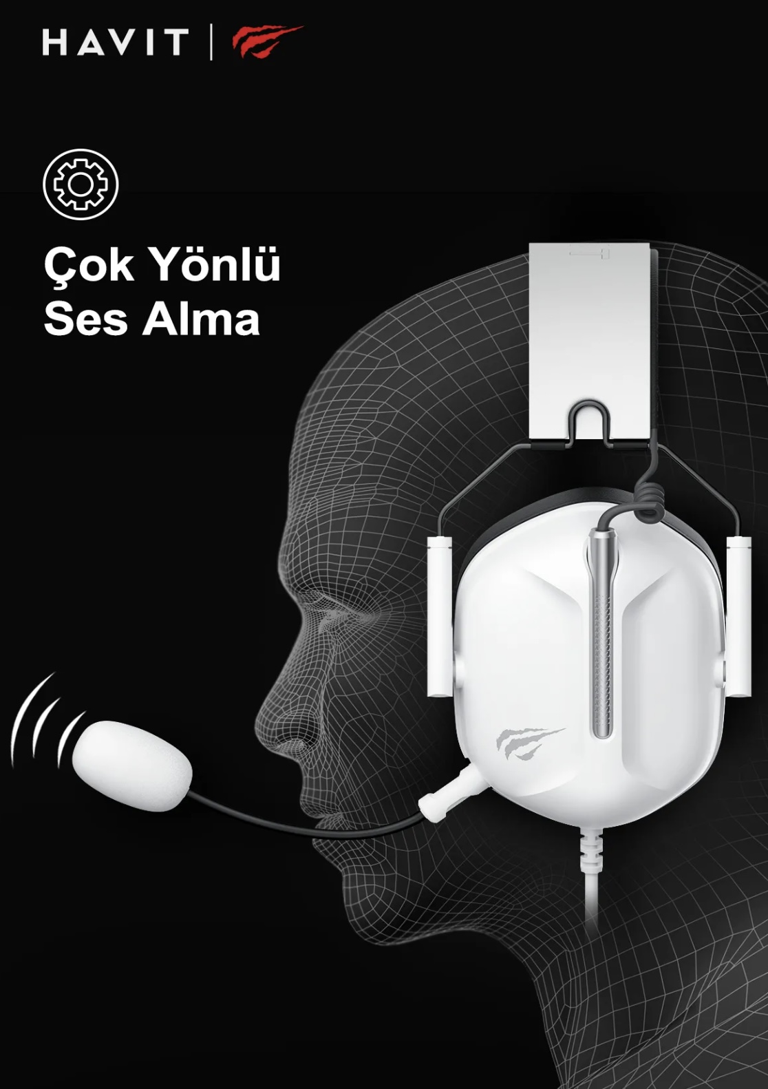 HAVİT GAMENOTE H2033D Mikrofonlu 50mm Speaker Gaming Kulaklık 3.5mm Jack - Görsel 7