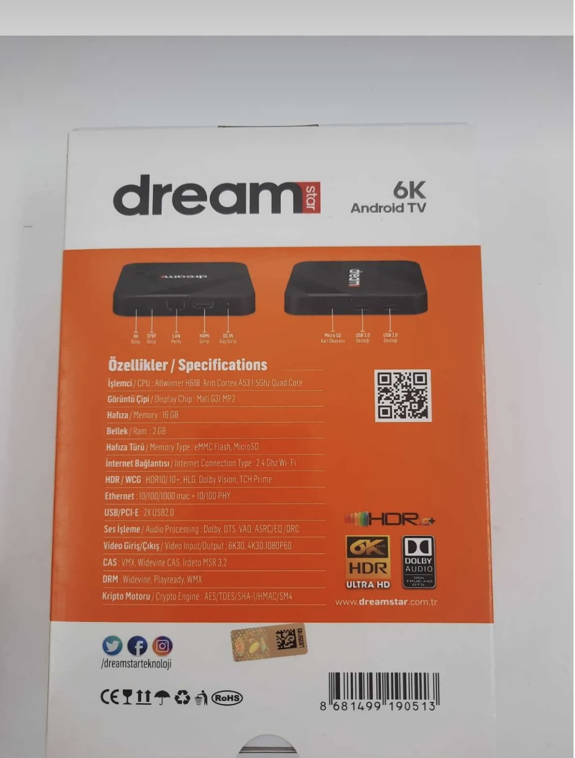 Dreamstar İ1 6K Android Tv Box - Görsel 6