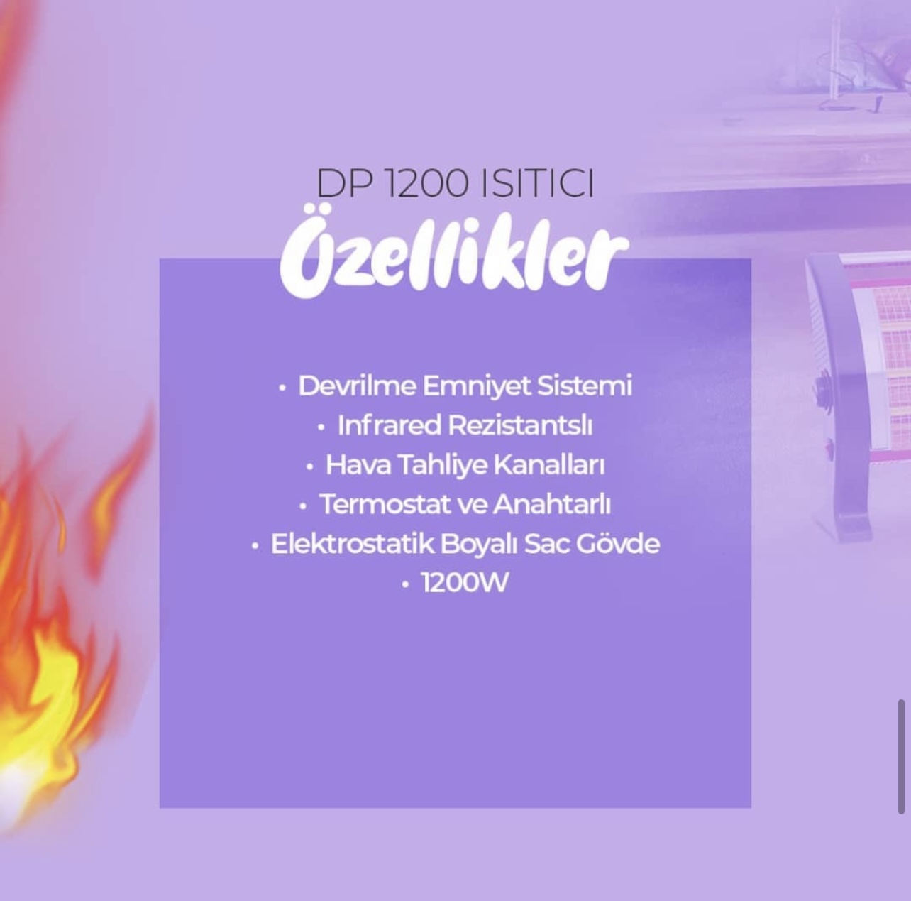 MİNİSAN DP 1200-Q ISITICI - Görsel 2