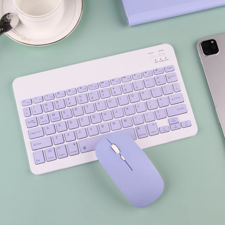 Bluetooth Klavye Mouse Set Renkli Tablet PC Uyumlu - Görsel 5