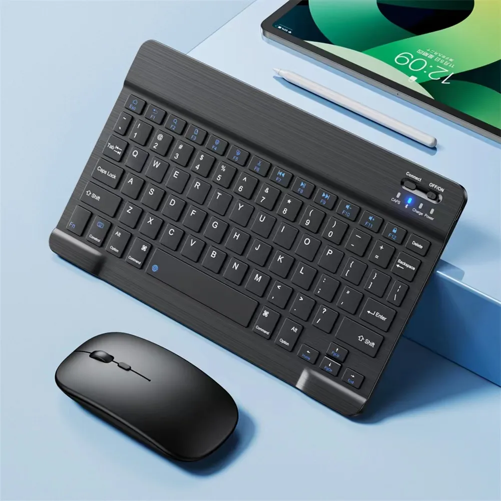 Bluetooth Klavye Mouse Set Renkli Tablet PC Uyumlu - Görsel 9
