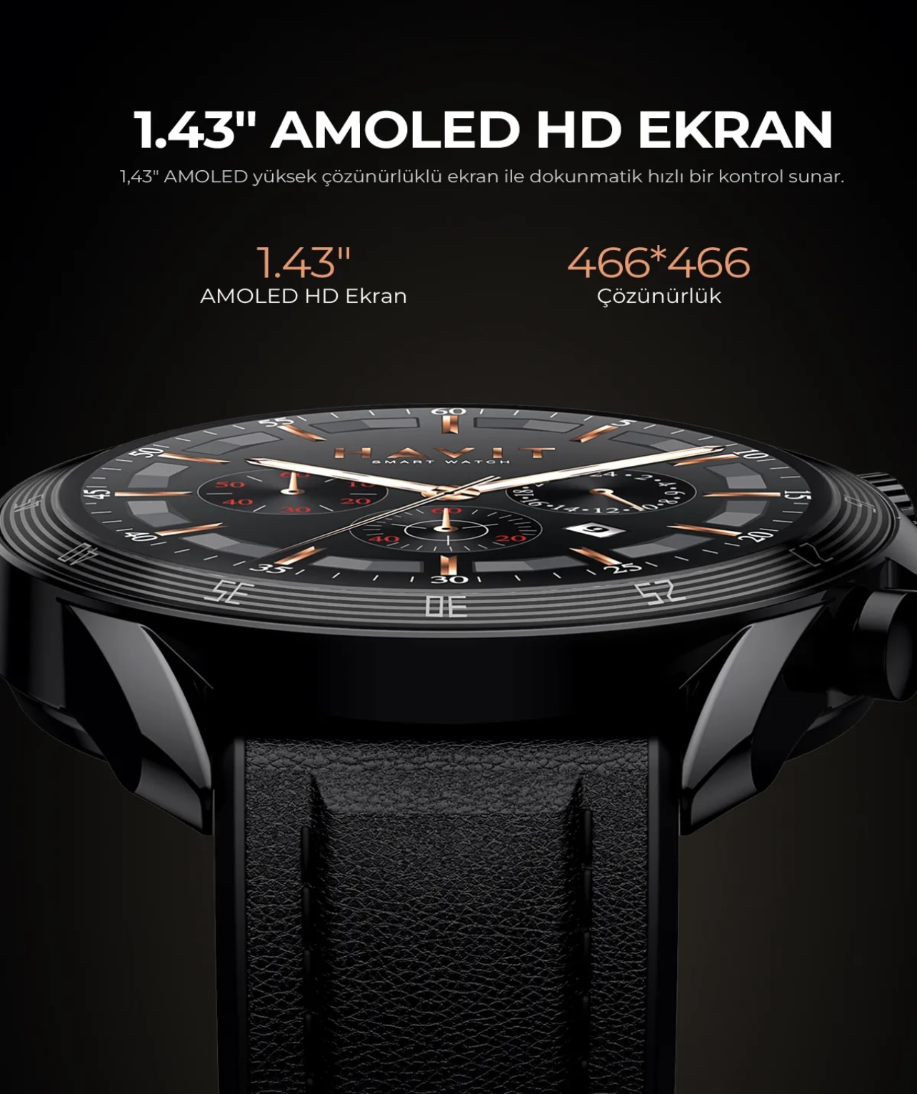 HAVİT M9030 PRO SİYAH AKILLI SAAT - Görsel 5