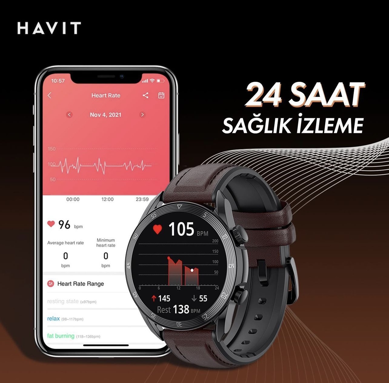 HAVİT M9030 PRO SİYAH AKILLI SAAT - Görsel 14