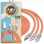 3in1 120W Süper Hızlı Çoklu Şarj Kablosu