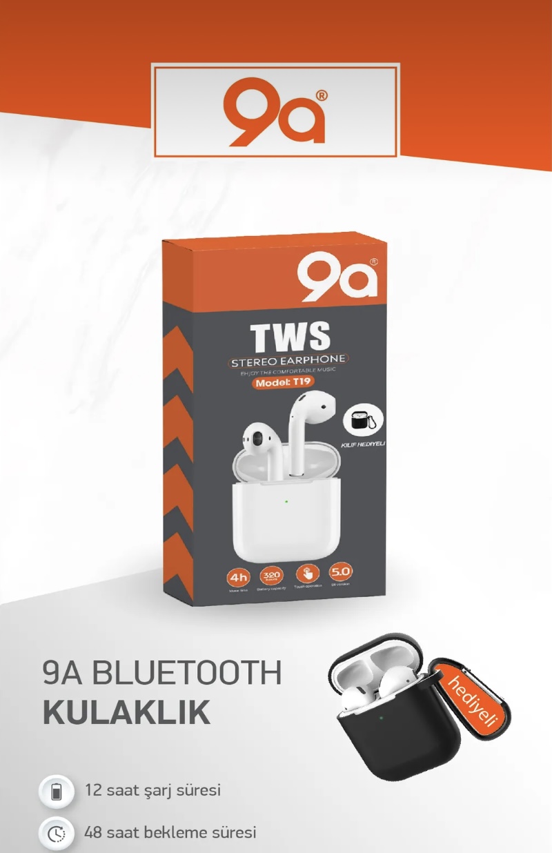 T19 tws 9a bluetooth kulaklık - Görsel 5