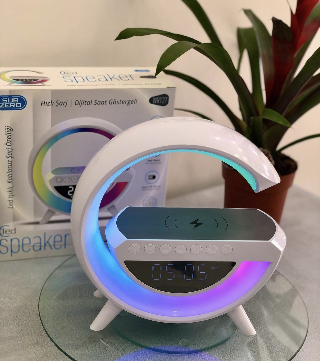 G Speaker Kablosuz Şarj RGB LED Işıkli - Görsel 15
