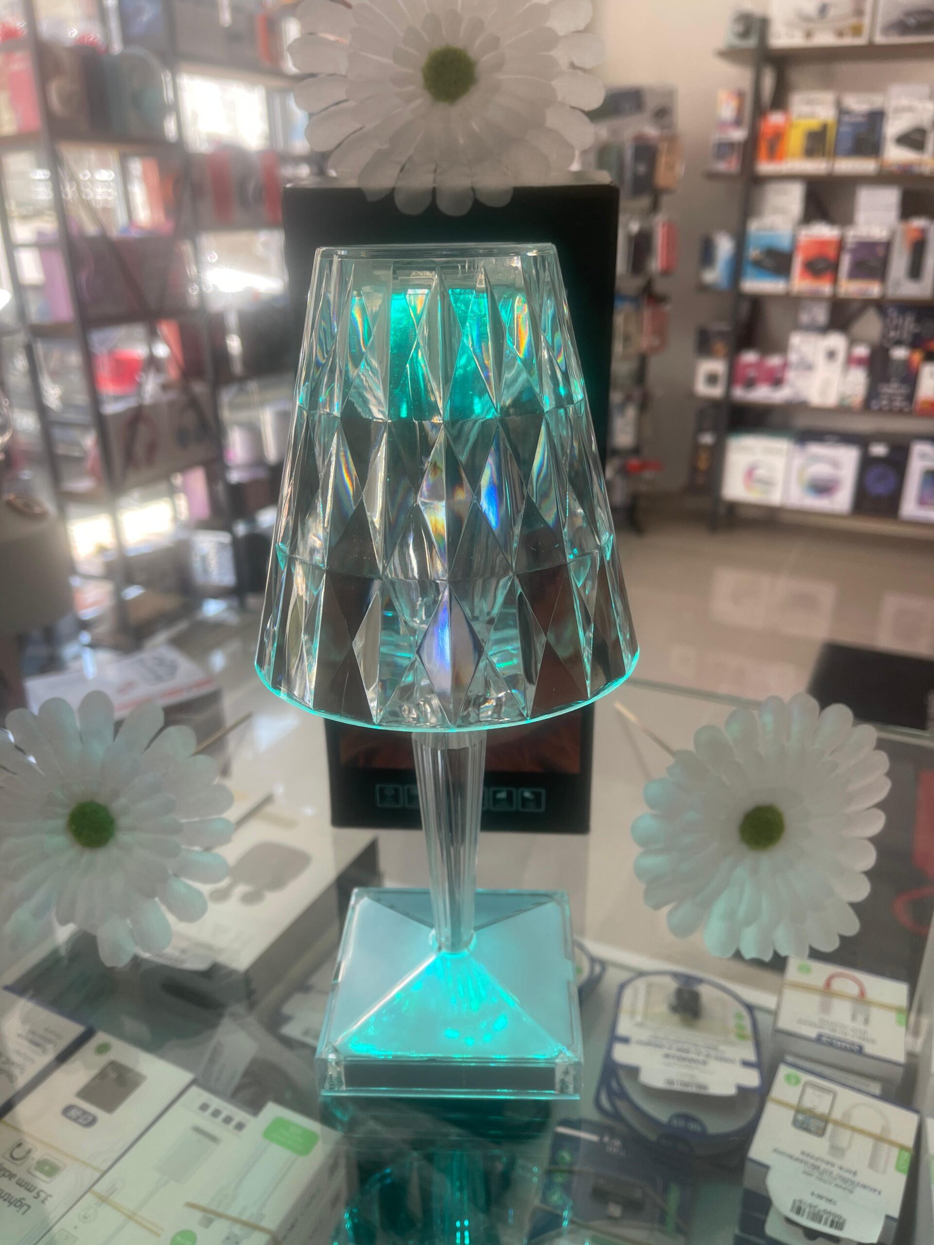 Kristal Masa Lambası USB Şarjlı Kumandalı ve Dokunmatik Lamba