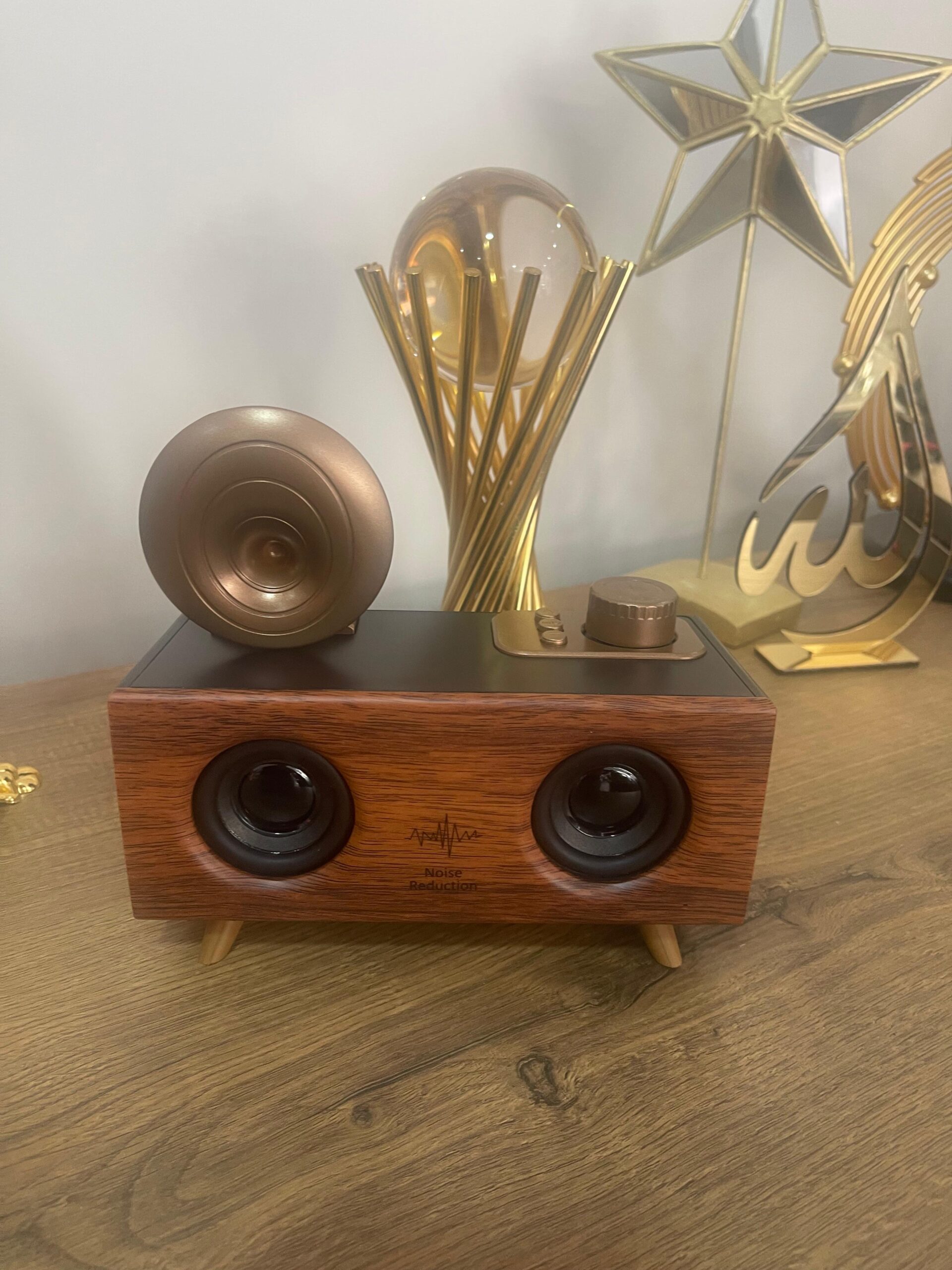 Nostaljik Görünümlü Müzik Kutusu Bluetooth Usb-sd Kart Aux Girişli Radyolu Müzik Sistemi Mp3 Çalar
