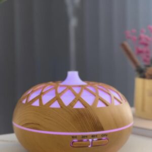 Ultrasonik 500 Ml Hava Nemlendirici Aroma Difüzörü 7 Renk Led Işıklı Kumandalı Buhar Makinesi