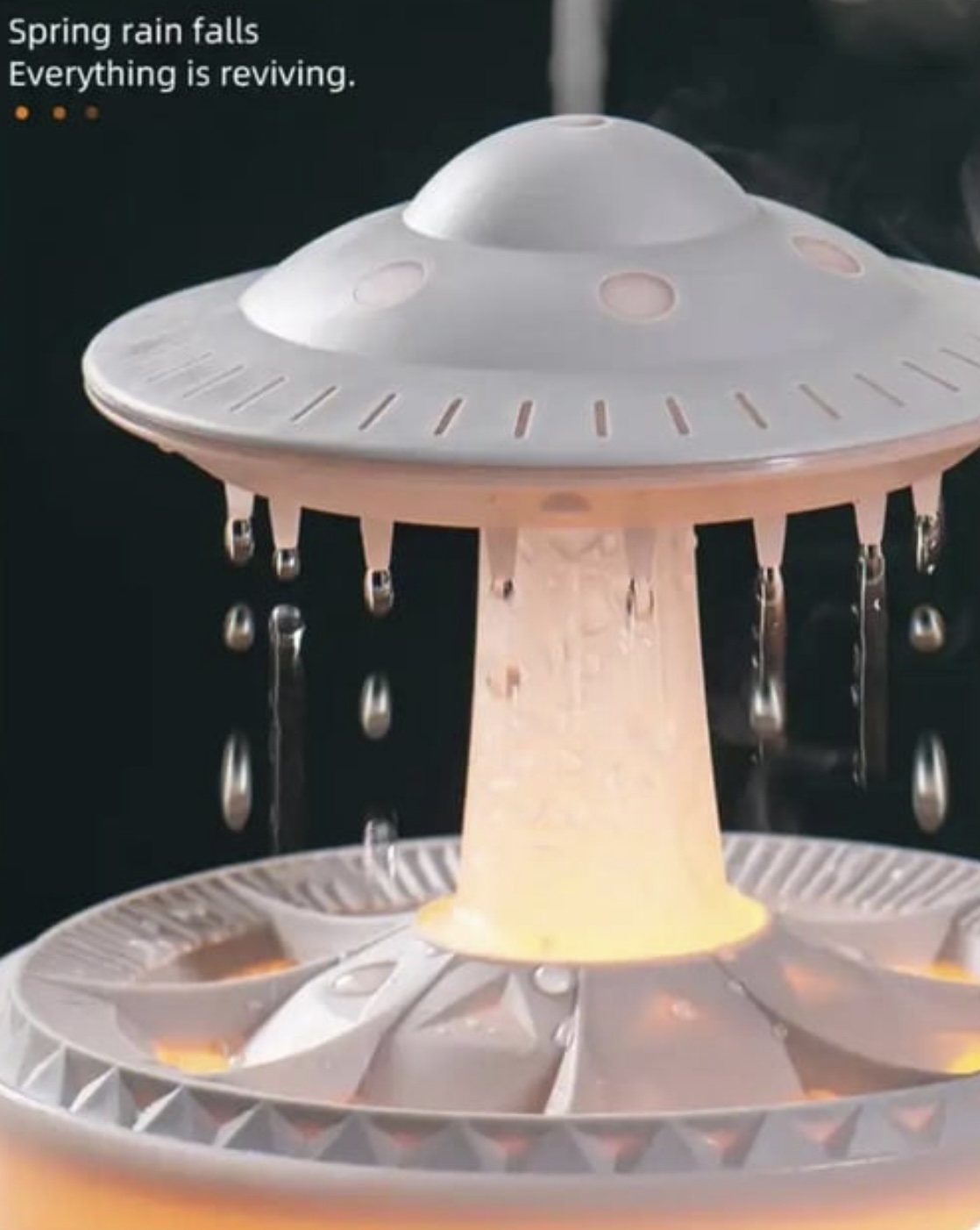 Ultrasonik 350 Ml Hava Nemlendirici Buhar Makinesi Led Işıklı Aroma Difüzörü Kumandalı - Görsel 3
