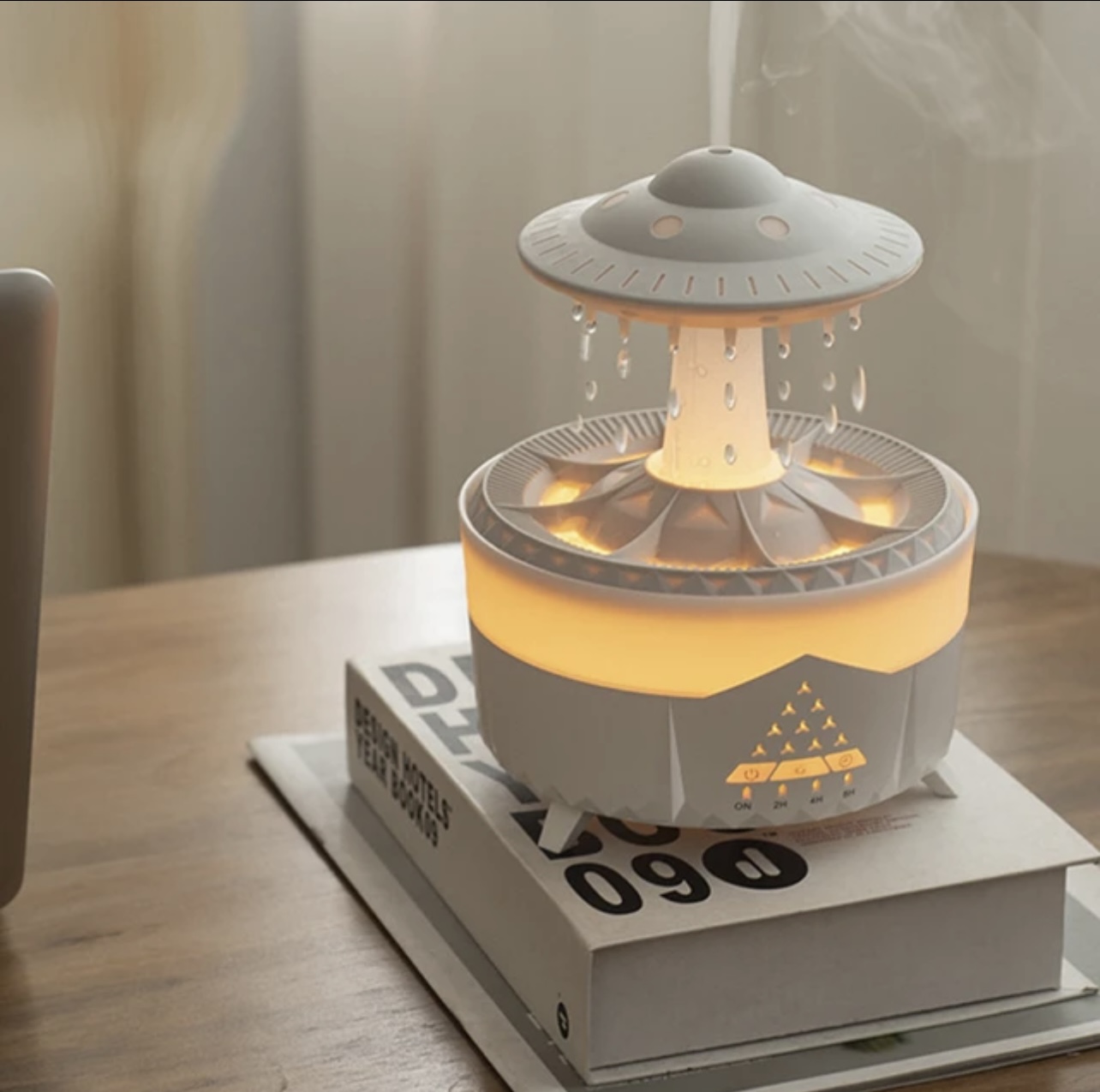 Ultrasonik 350 Ml Hava Nemlendirici Buhar Makinesi Led Işıklı Aroma Difüzörü Kumandalı