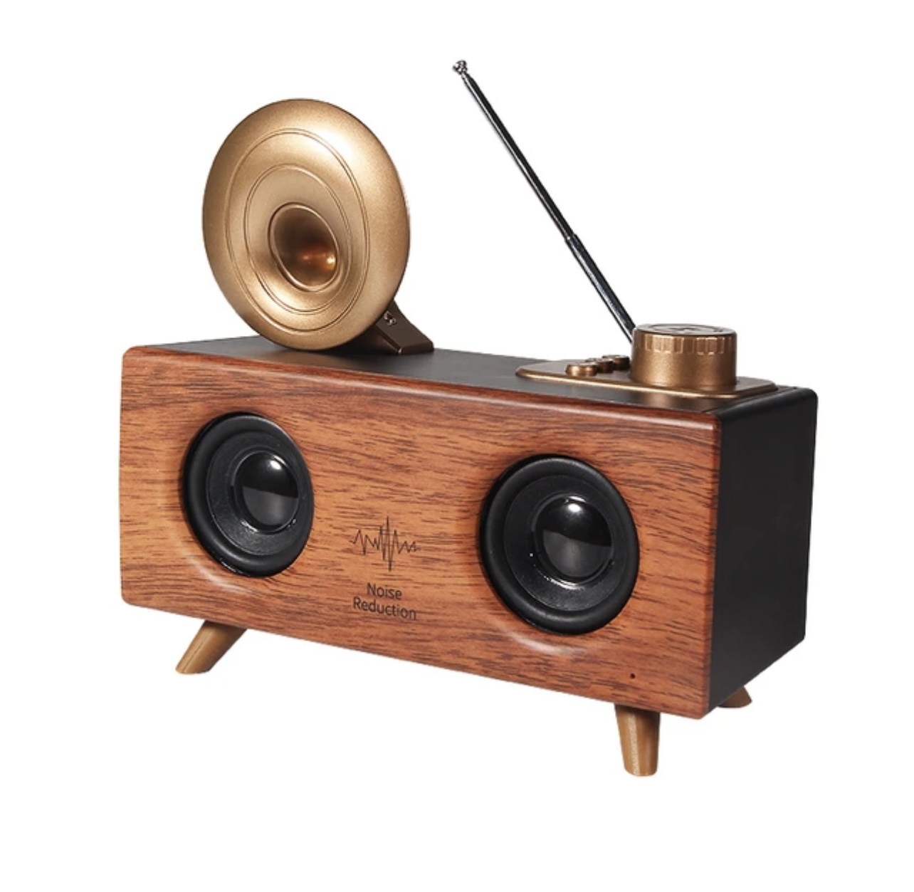 Nostaljik Görünümlü Müzik Kutusu Bluetooth Usb-sd Kart Aux Girişli Radyolu Müzik Sistemi Mp3 Çalar - Görsel 5