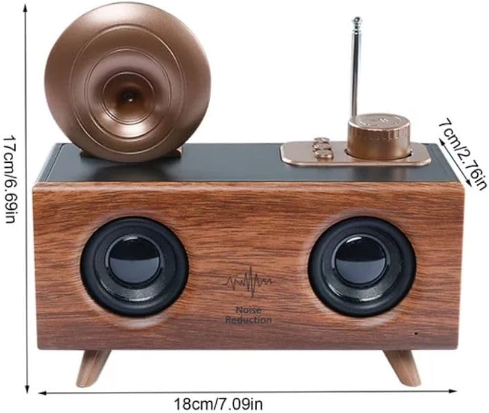 Nostaljik Görünümlü Müzik Kutusu Bluetooth Usb-sd Kart Aux Girişli Radyolu Müzik Sistemi Mp3 Çalar - Görsel 4