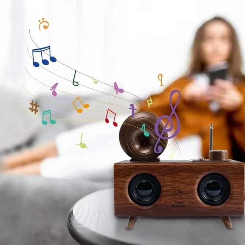 Nostaljik Görünümlü Müzik Kutusu Bluetooth Usb-sd Kart Aux Girişli Radyolu Müzik Sistemi Mp3 Çalar - Görsel 6