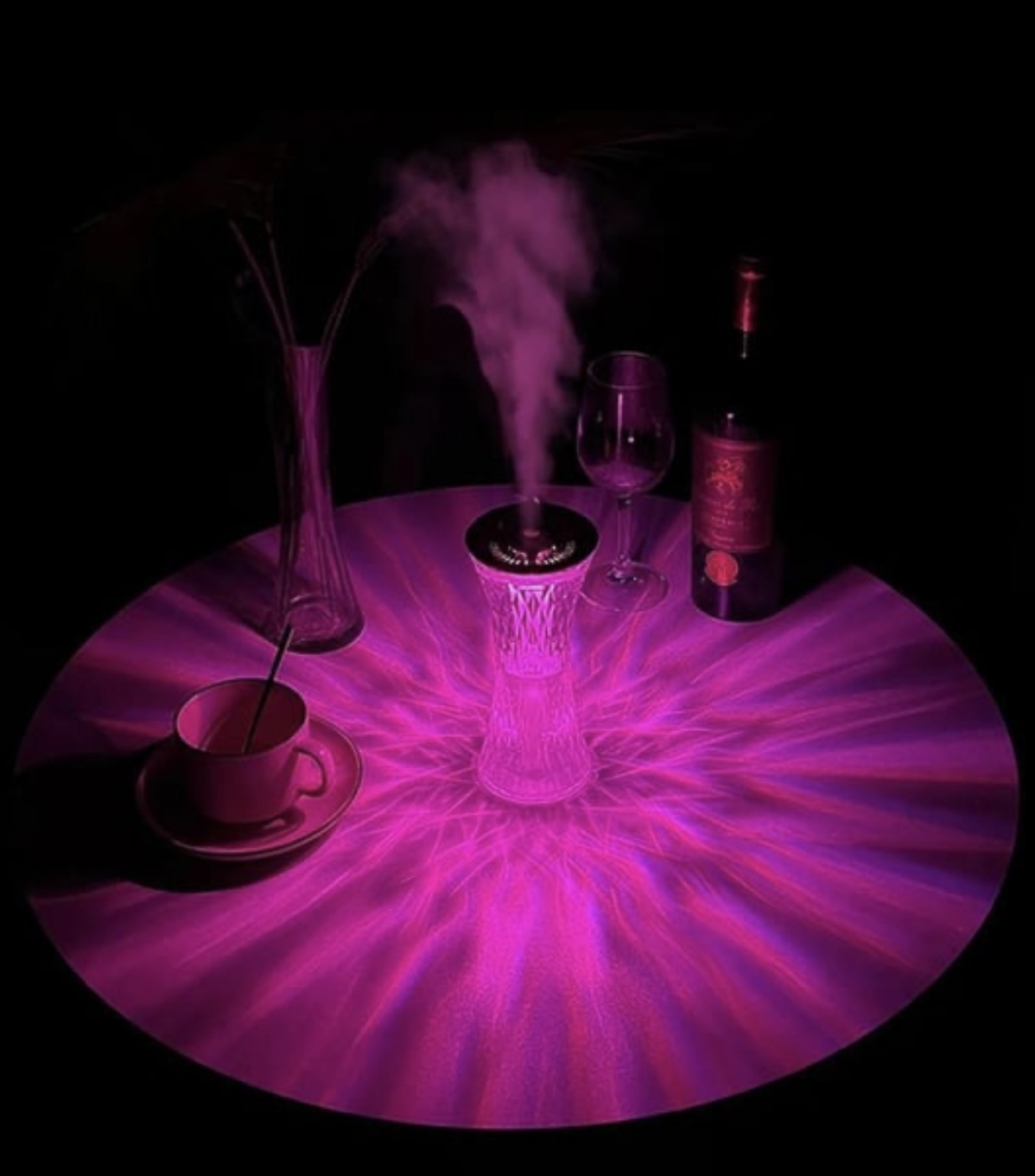 Hava Nemlendirici Buhar Makinesi Led Işıklı Kristal Lamba Dekoratif Ultrasonik Aroma Difüzörü 270ML - Görsel 11