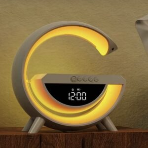 G Bluetooth Hoparlör Sd Kart Usb Fm Radyo 5w Kablosuz Şarj Gece Lambası Ambians Led Işık
