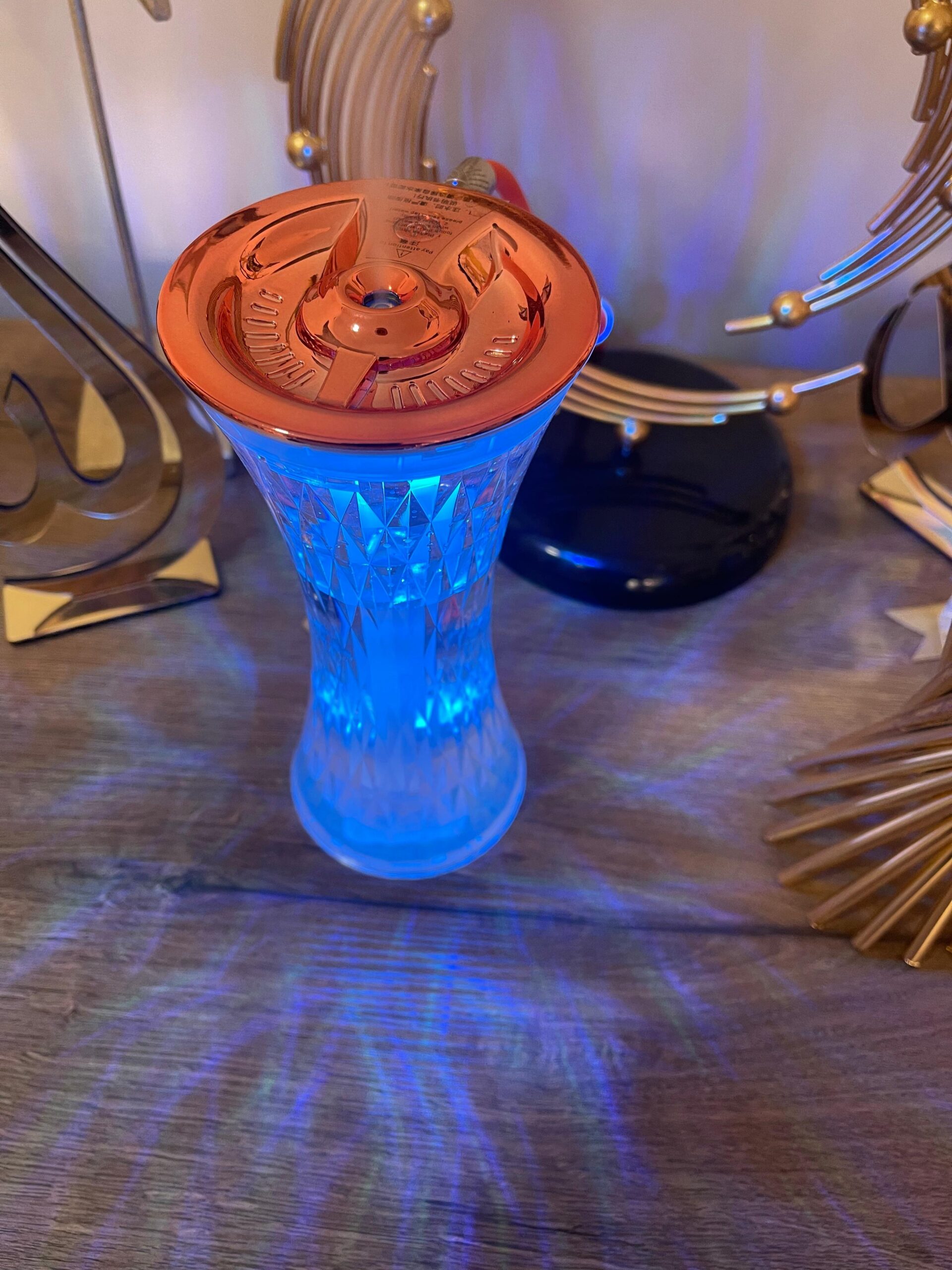 Hava Nemlendirici Buhar Makinesi Led Işıklı Kristal Lamba Dekoratif Ultrasonik Aroma Difüzörü 270ML - Görsel 3
