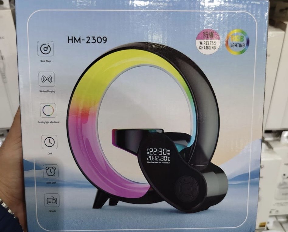 4-in-1 Bluetooth Hoparlör Saat Akıllı Lamba - Görsel 3