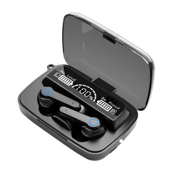 M19 Powerbankli Bluetooth Kulaklık Şarj Göstergeli Kulak İçi Kablosuz Mikrofonlu Hi-Fi Kulaklık - Görsel 3