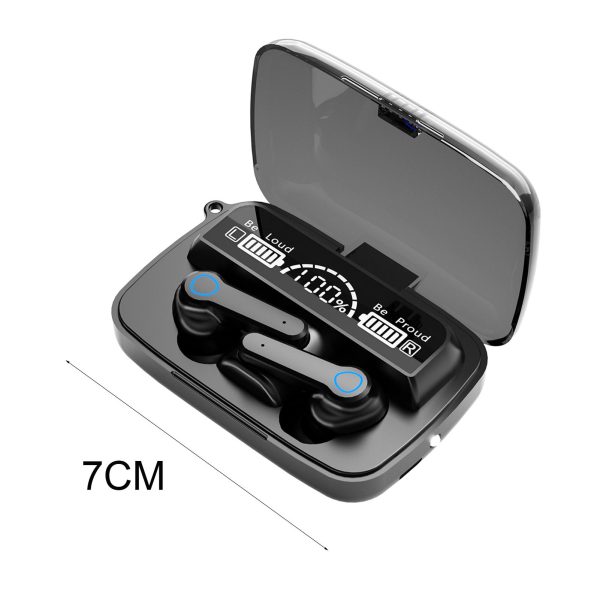M19 Powerbankli Bluetooth Kulaklık Şarj Göstergeli Kulak İçi Kablosuz Mikrofonlu Hi-Fi Kulaklık - Görsel 4