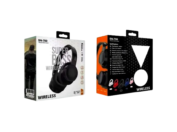 SN-700 Kablosuz Stereo Kulaklık Siyah - Görsel 5