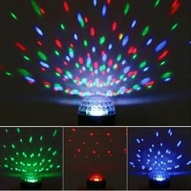 Bluetooth USB LED Disko Kristal Küre - Görsel 5