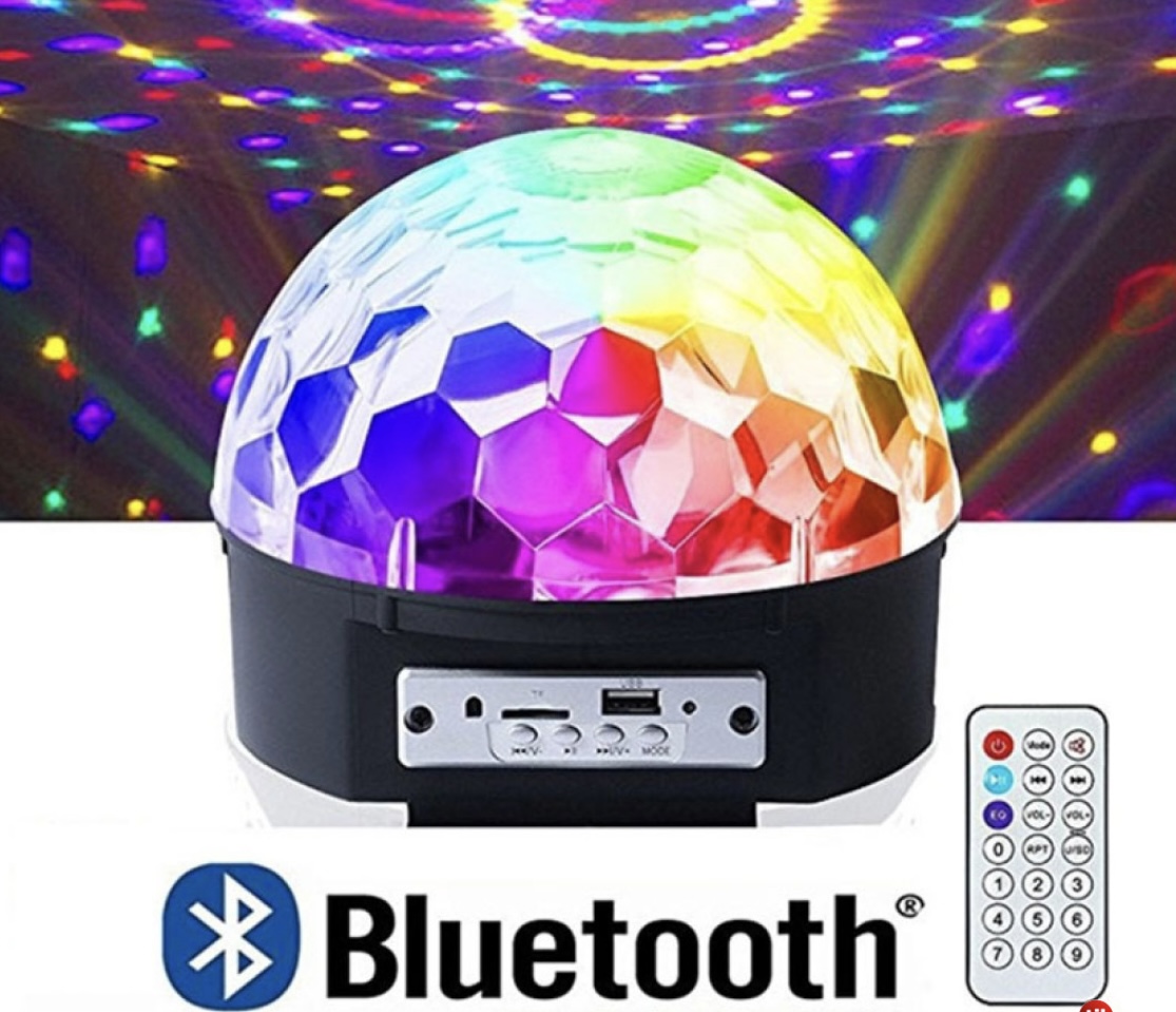 Bluetooth USB LED Disko Kristal Küre