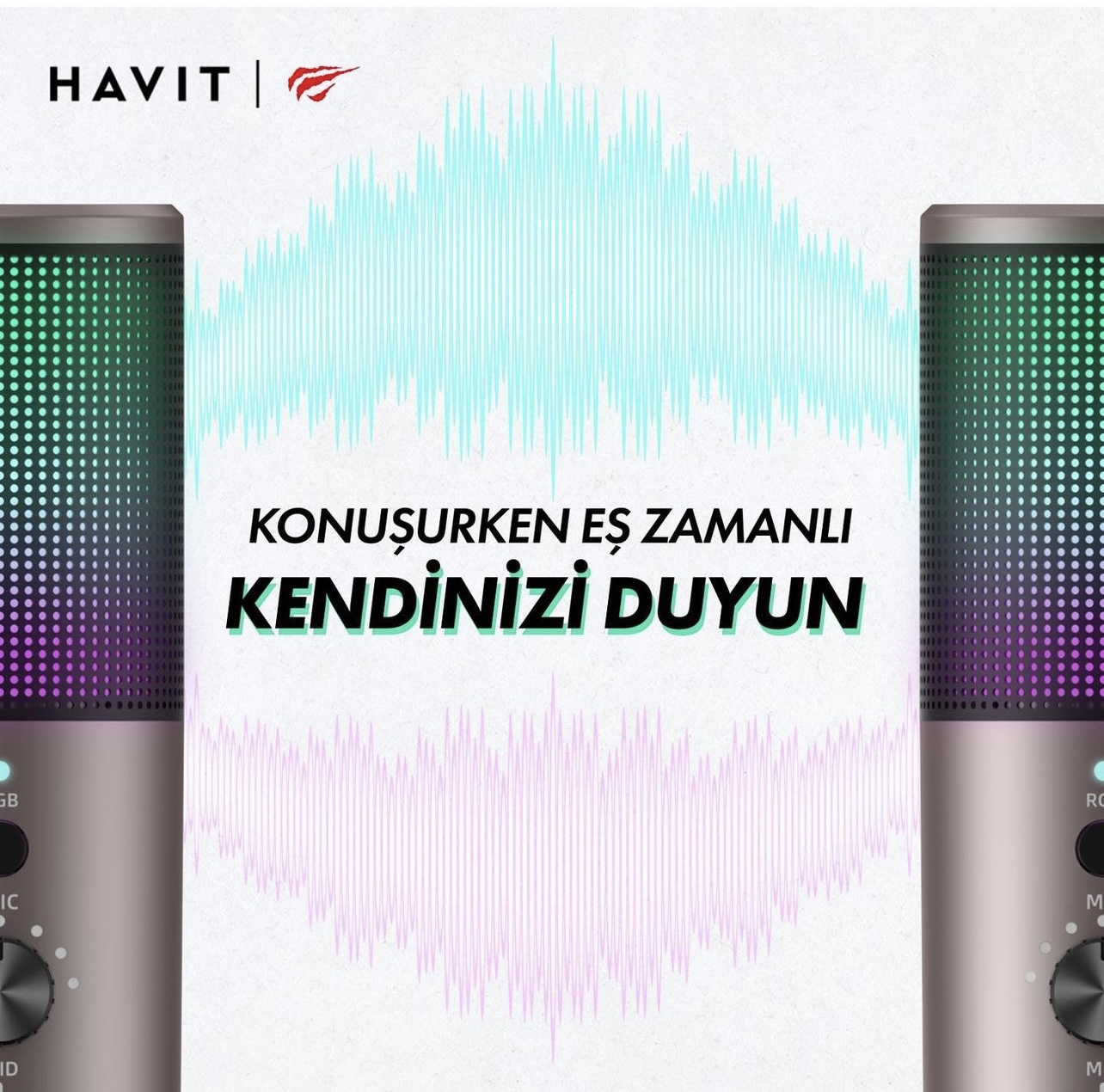 Havit GK61 RGB Gaming Profesyonel Oyuncu Yayınçı Kayıt Mikrofonu - Görsel 4