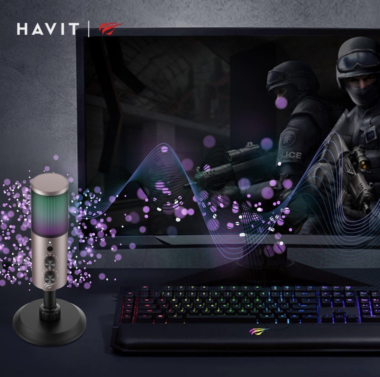 Havit GK61 RGB Gaming Profesyonel Oyuncu Yayınçı Kayıt Mikrofonu - Görsel 7