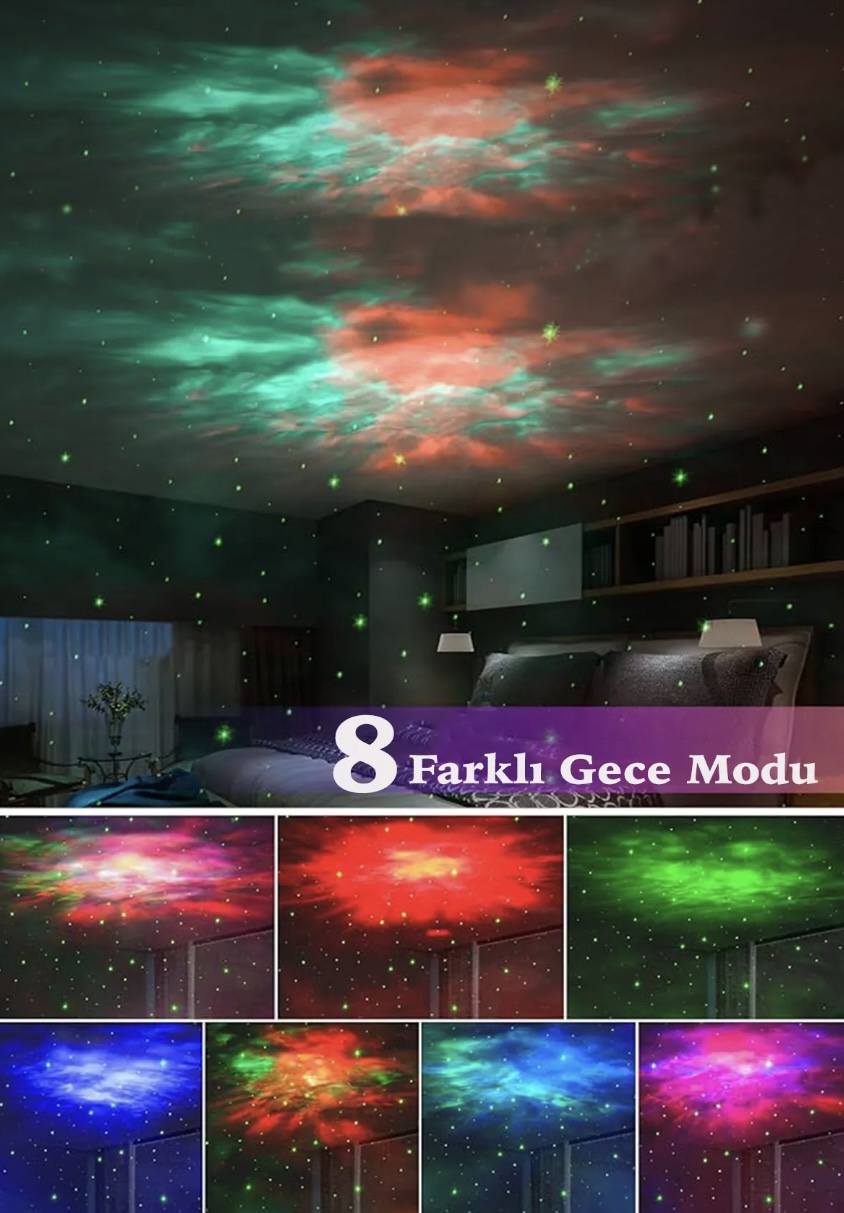 Astronot Gece Lambası Yıldız Projektör - Görsel 11