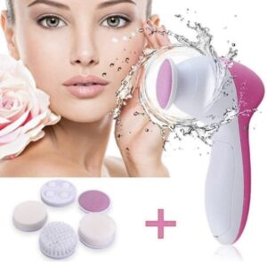 Yüz Temizleme, Masaj Ve Peeling Fırça Seti 5 In 1 Pilli (PEMBE)
