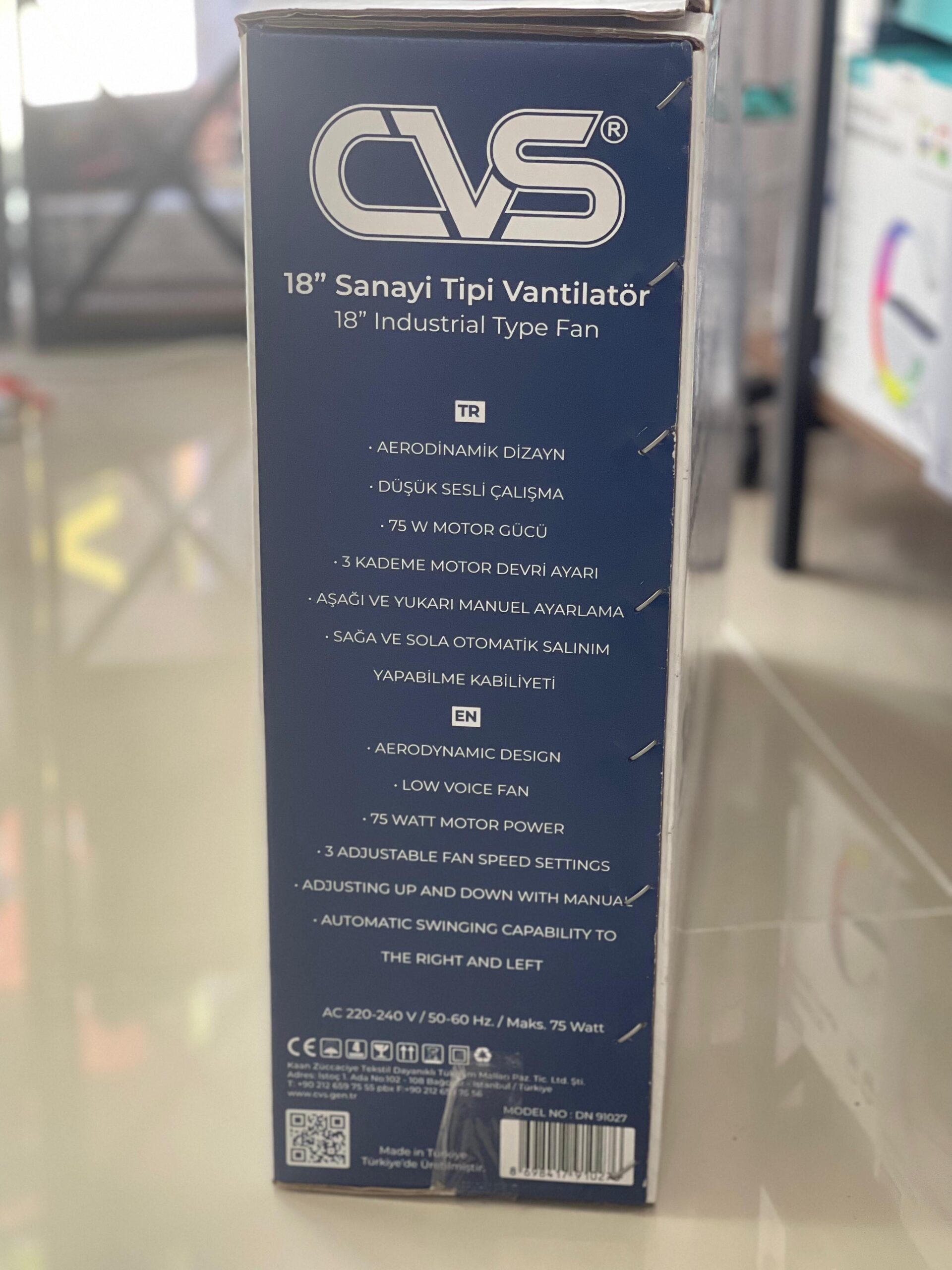 CVS (18 inç) Sanayi Tipi Vantilatör - Görsel 2