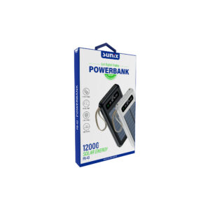 SUNİX PB-43 / 12.000 mAh Solar Energy Powerbank - SİYAH