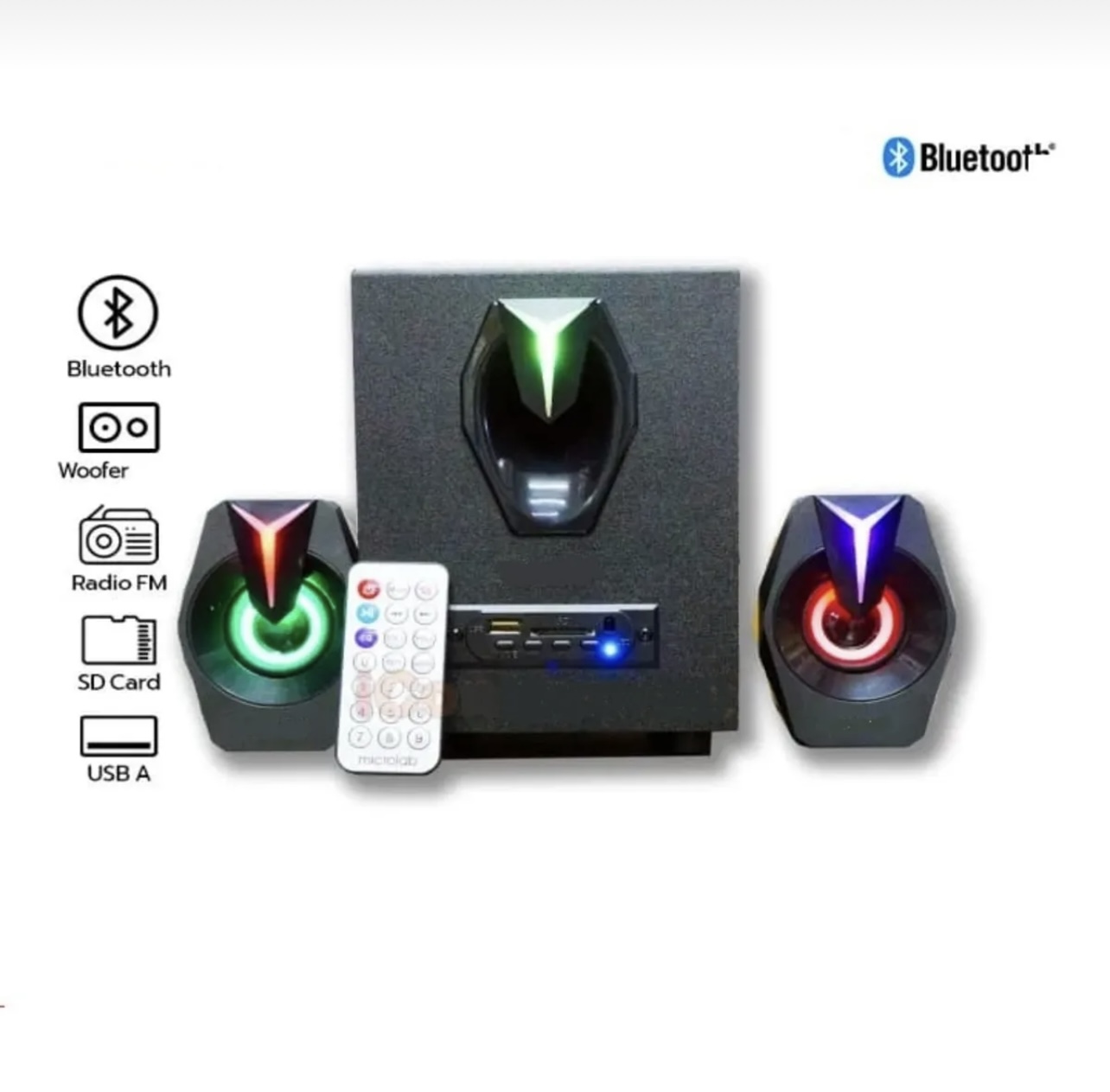 Carboon T12 2+1 USB Bilgisayar Bluetooth PC Hoparlörü - Görsel 5