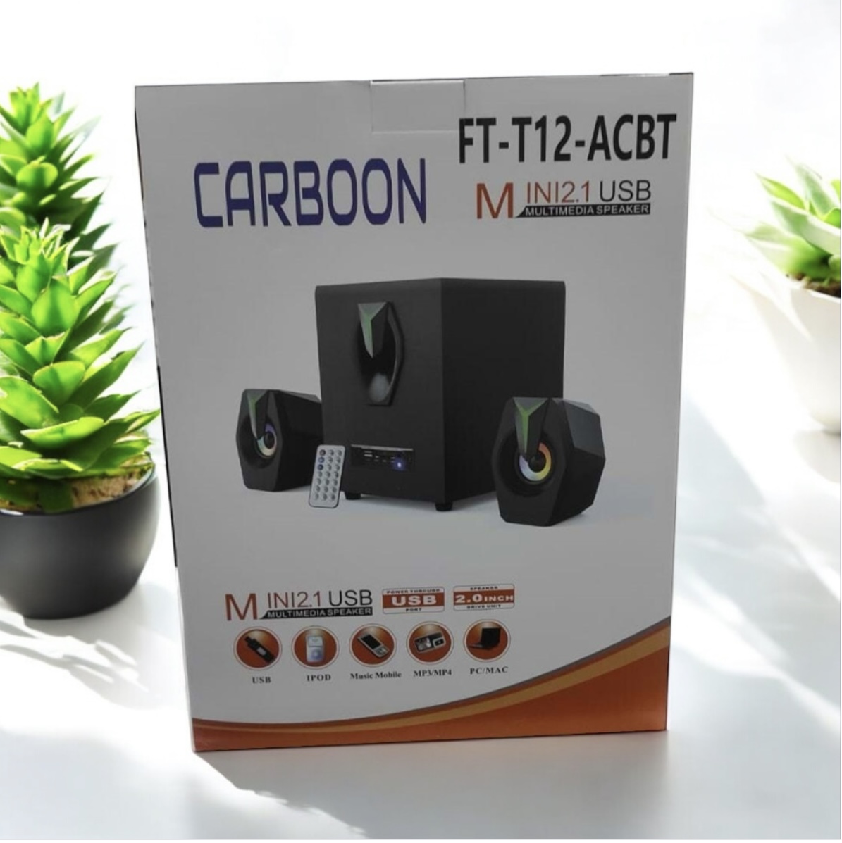 Carboon T12 2+1 USB Bilgisayar Bluetooth PC Hoparlörü - Görsel 6