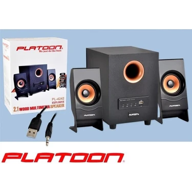 Platoon PL-4242 2+1 USB+TF CARD+FM Multimedia Ses Sistemi - Görsel 2