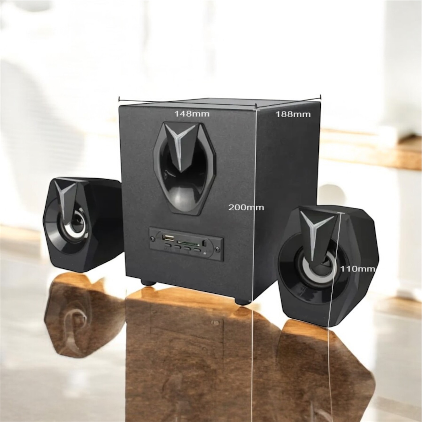 Carboon T12 2+1 USB Bilgisayar Bluetooth PC Hoparlörü - Görsel 11