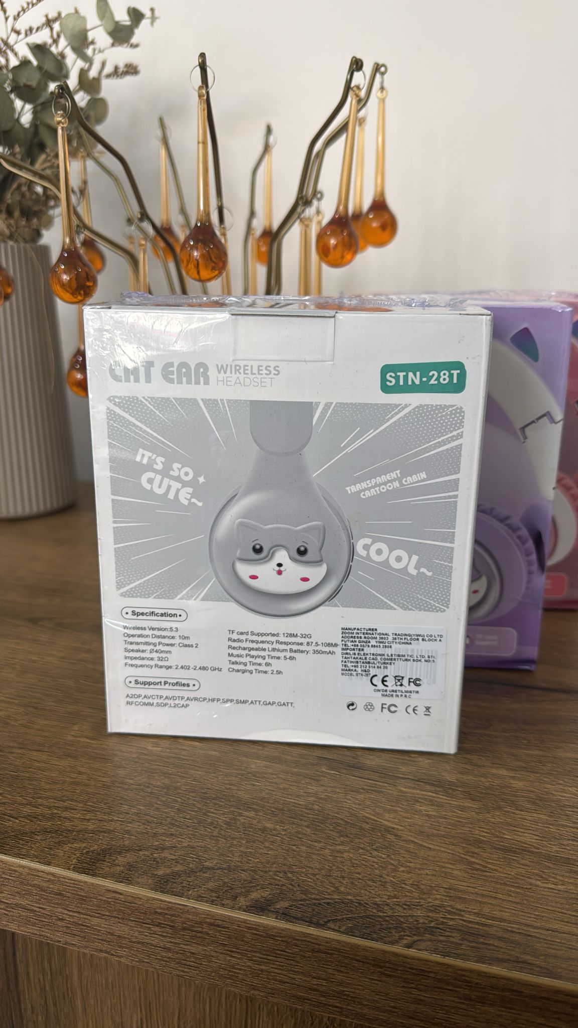 STN-28T Kedi Figürlü Kulaklık - Görsel 5