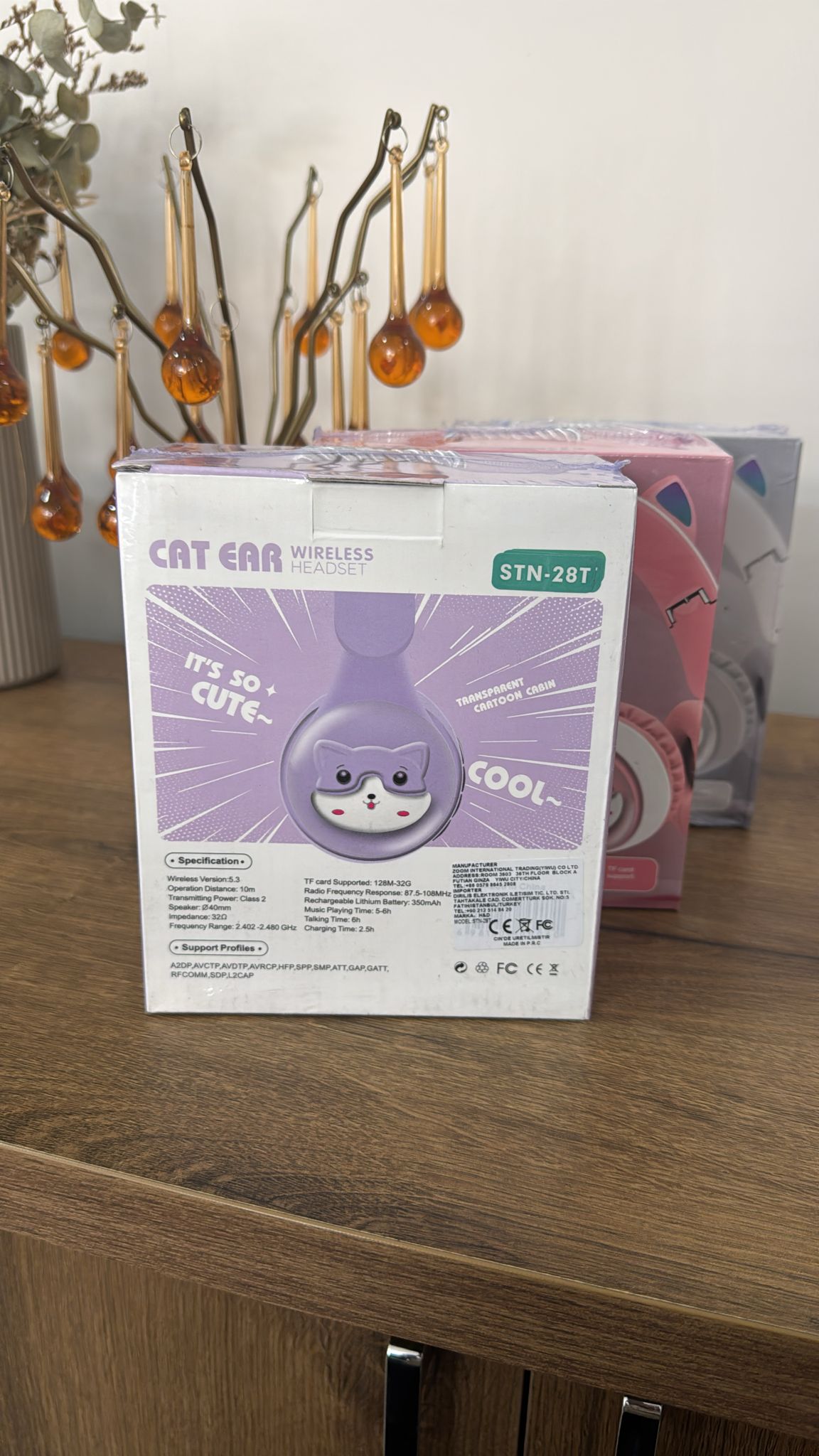 STN-28T Kedi Figürlü Kulaklık - Görsel 8