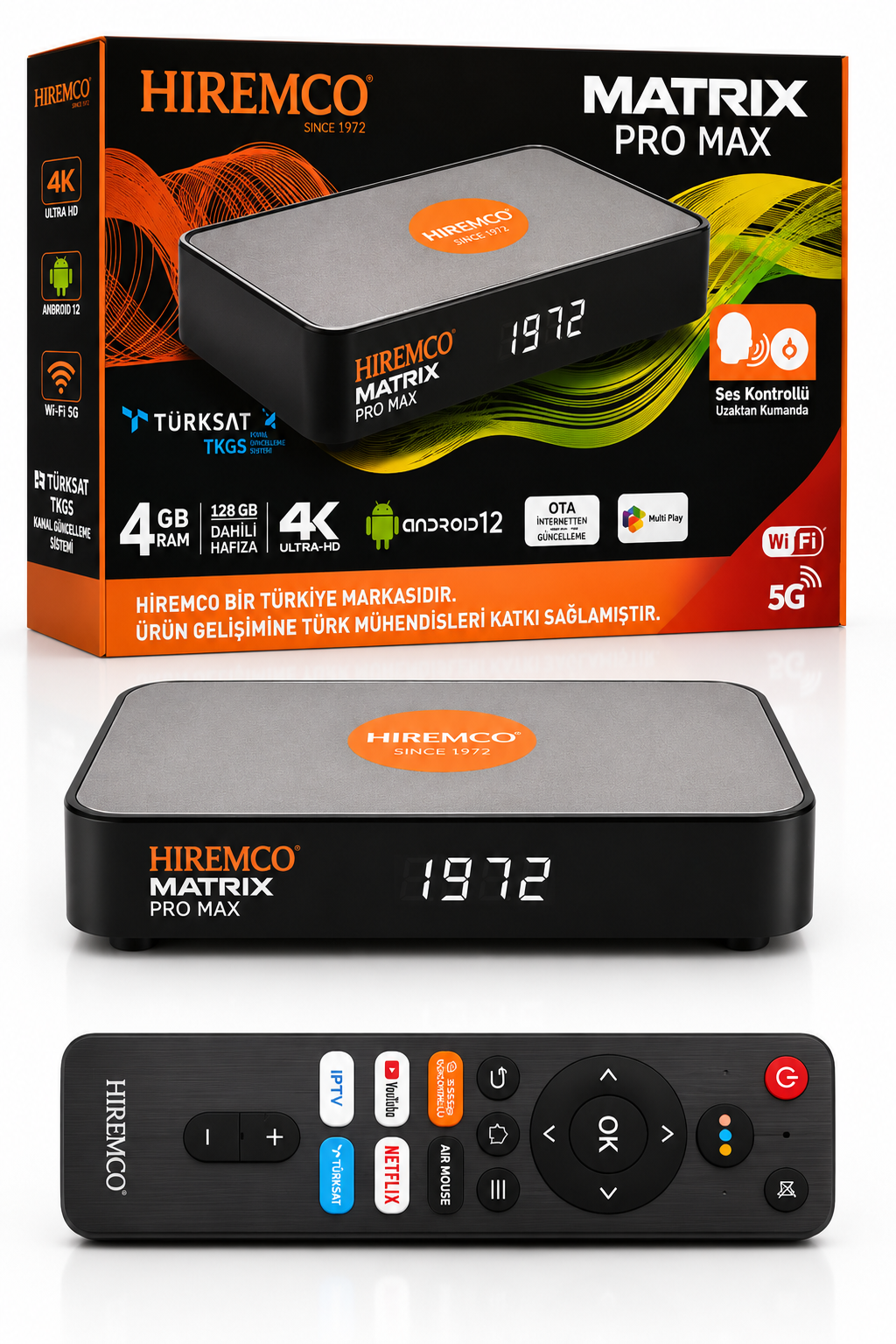 Hiremco Matrix Pro Max 4K 128GB Android 12 Uydu Alıcısı - Görsel 5