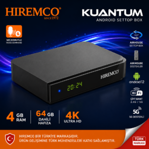 Hiremco Kuantum Android Uydu Cihazı