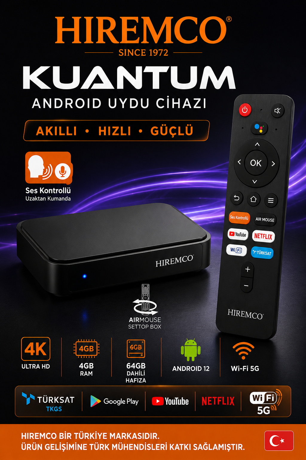 Hiremco Kuantum Android Uydu Cihazı - Görsel 2