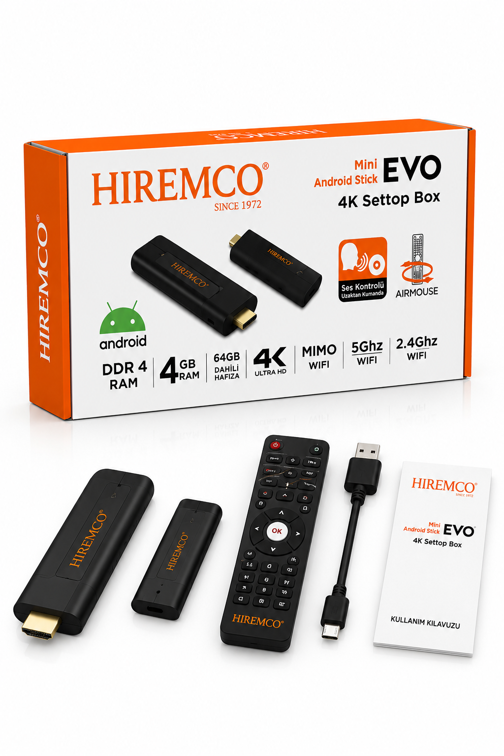 Hiremco EVO Mini 4K Android Stick
